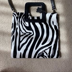 Zebra Crossbody Genuine Leather Bag